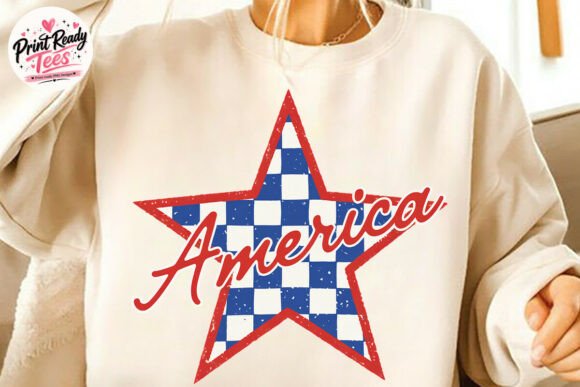 America Star Patch PNG: Bold 4th of July Design