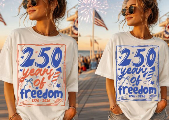 Celebrate 250 Years: The Hand Drawn Freedom Shirt Design