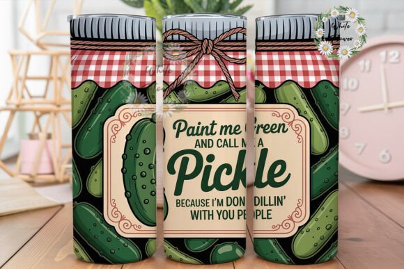 Funny Pickle Quote Tumbler Wrap: A Design Asset with Personality