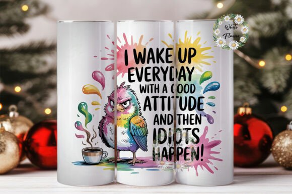 Grumpy Bird Coffee Tumbler Wrap: A Designer's Take