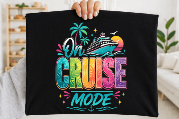 On Cruise Mode Cruise Ship Vacation PNG: Set Sail for Vibrant Design