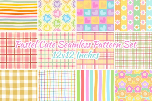 Softening Your Brand: The Versatility of 12 Pastel Cute Seamless Patterns
