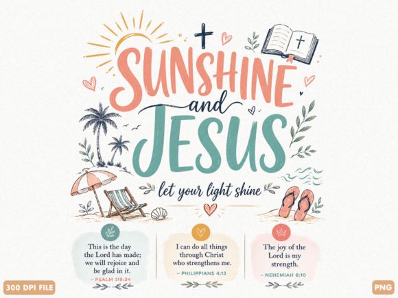 Warmth and Faith: Using the Sunshine and Jesus Christian PNG