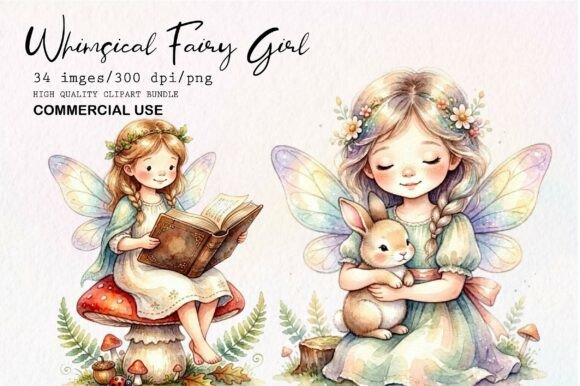 Whimsical Fairy Girl PNG: 34 Enchanting Designs for Creative Projects