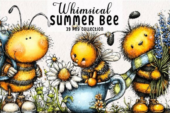 Whimsical Summer Bee Clipart: Adding Buzz to Your Creative Projects